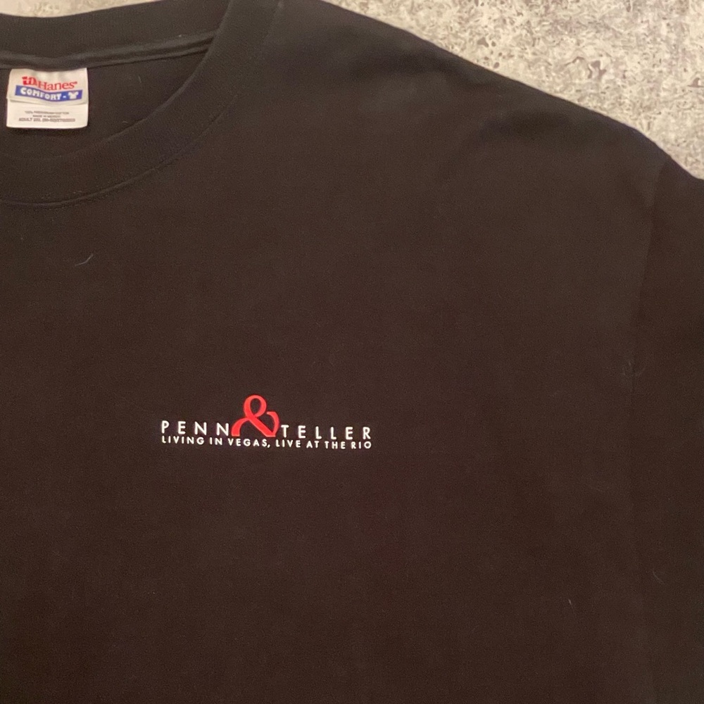 Penn & Teller Vintage Tee Shirt XXL Never Worn